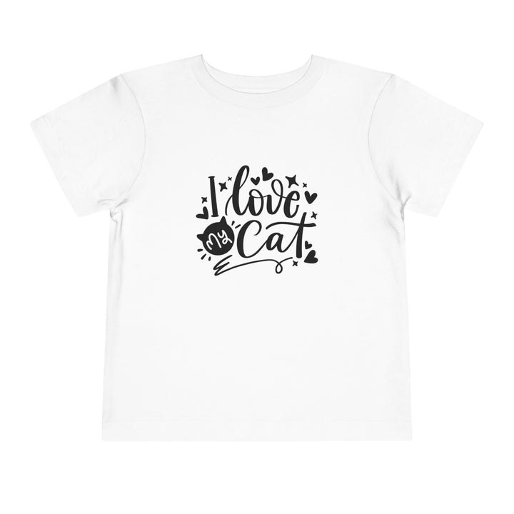 I Love My Cat Toddler Tee - Happy Little Kitty