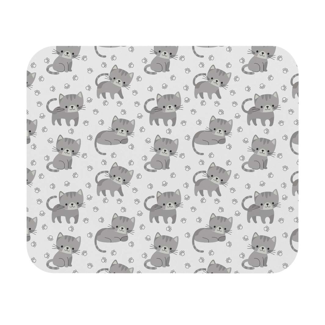 Little Gray Kitten Mouse Pad - Happy Little Kitty