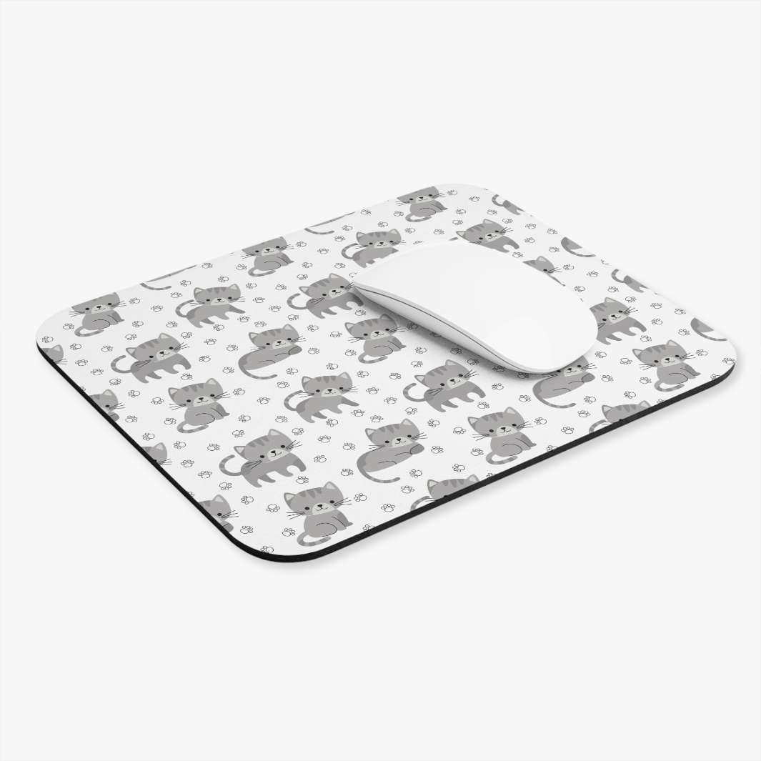 Little Gray Kitten Mouse Pad - Happy Little Kitty