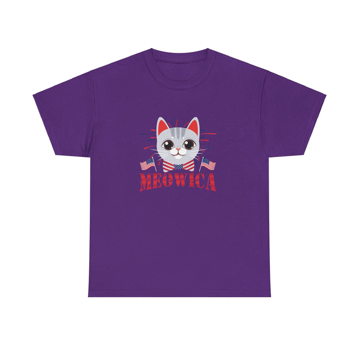 Meowica Unisex Cotton Tee- Happy Little Kitty