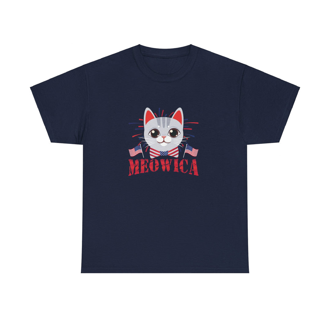 Meowica Unisex Cotton Tee- Happy Little Kitty