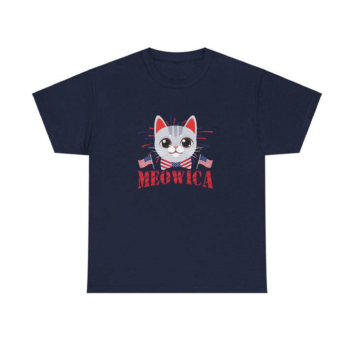 Meowica Unisex Cotton Tee- Happy Little Kitty