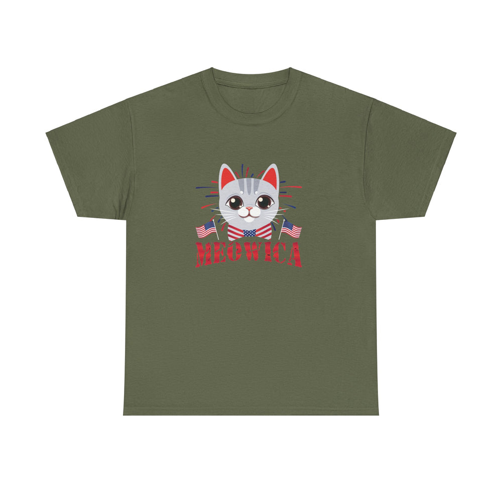 Meowica Unisex Cotton Tee- Happy Little Kitty