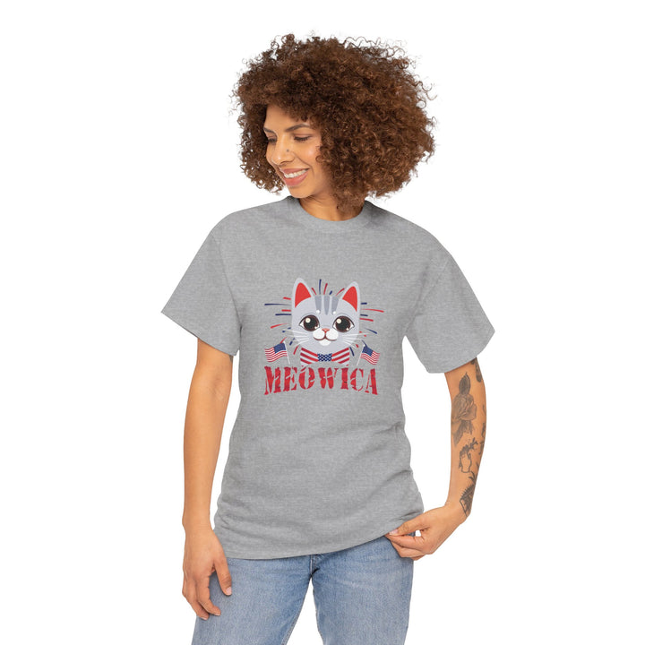 Meowica Unisex Cotton Tee- Happy Little Kitty