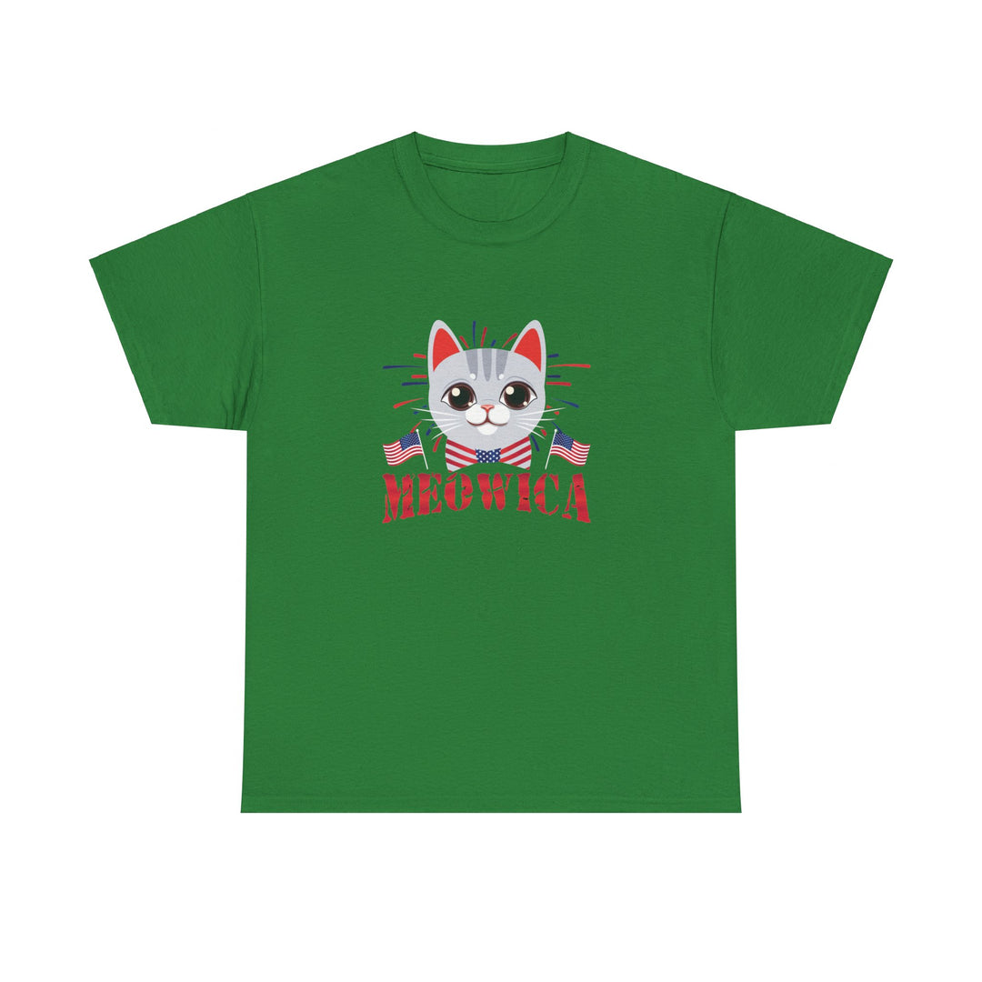 Meowica Unisex Cotton Tee- Happy Little Kitty