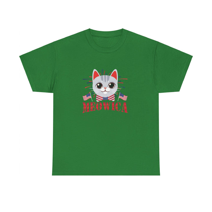 Meowica Unisex Cotton Tee- Happy Little Kitty
