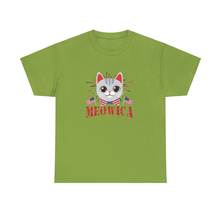 Meowica Unisex Cotton Tee- Happy Little Kitty