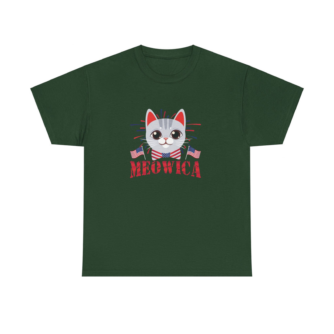 Meowica Unisex Cotton Tee- Happy Little Kitty