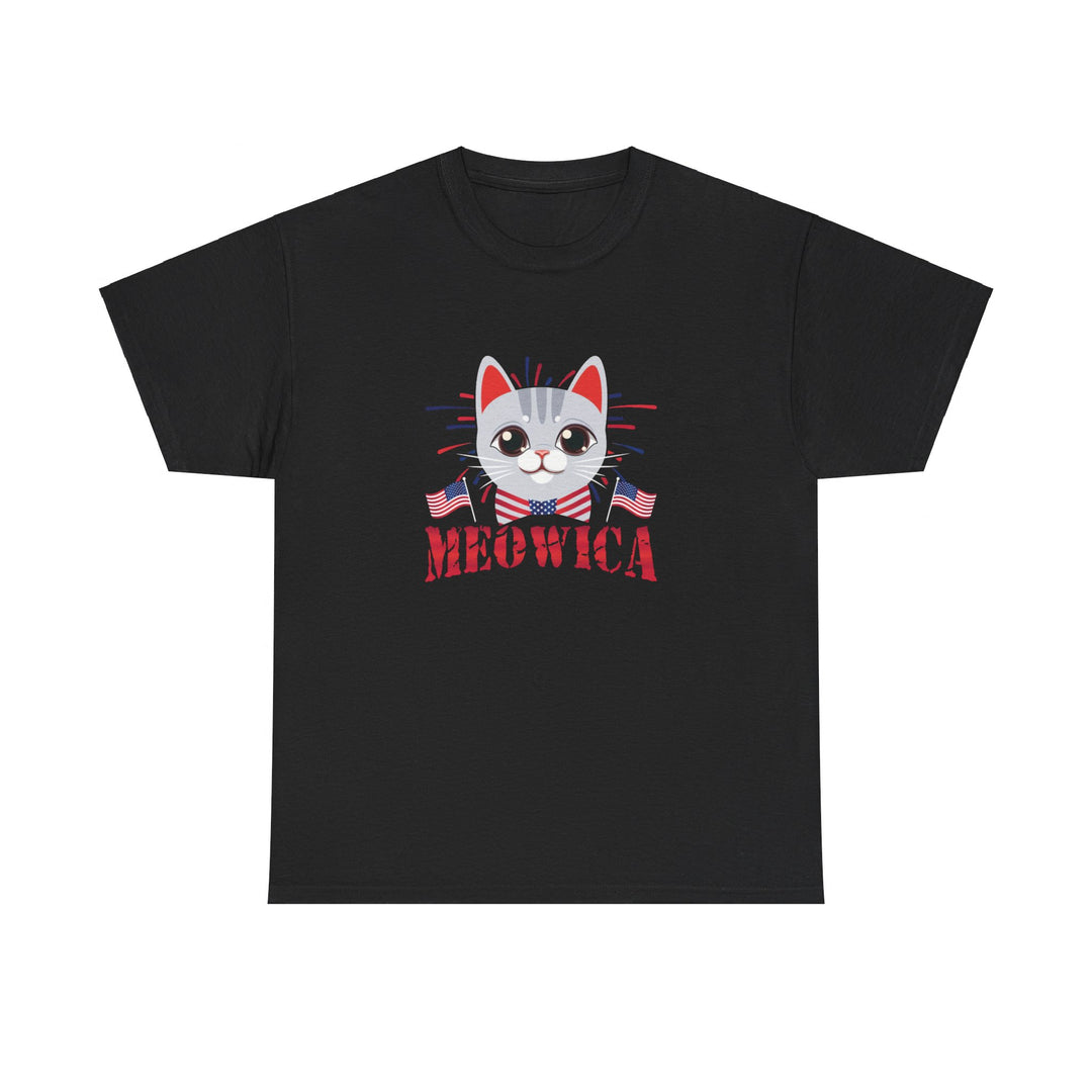 Meowica Unisex Cotton Tee- Happy Little Kitty