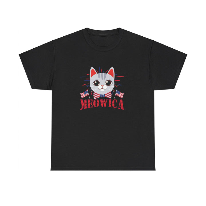 Meowica Unisex Cotton Tee- Happy Little Kitty