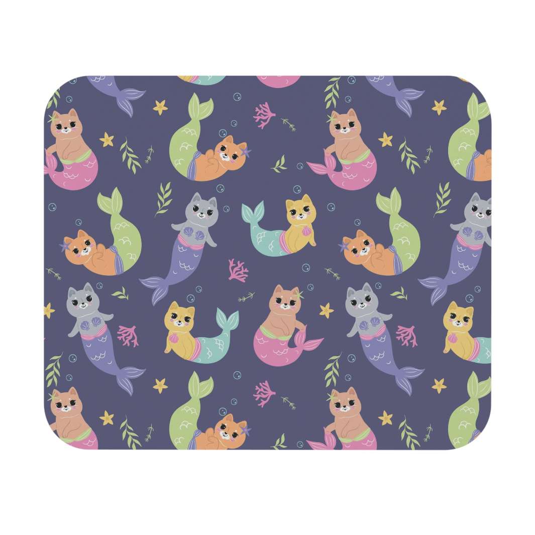 Mermaid Cat Mouse Pad- Happy Little Kitty