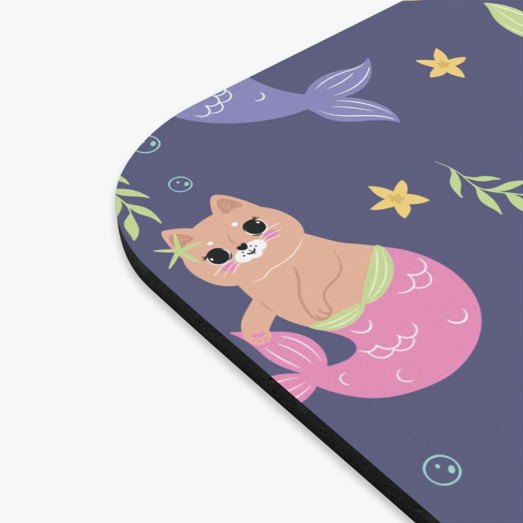 Mermaid Cat Mouse Pad- Happy Little Kitty