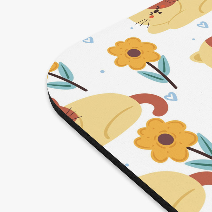 Paws and Petals Mouse Pad- Happy Little Kitty