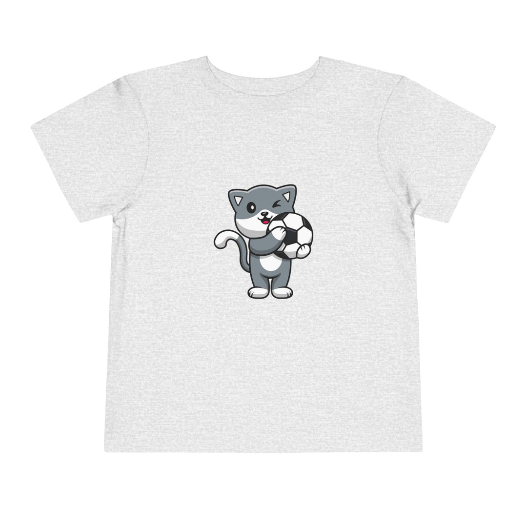 Soccer Cat Toddler Tee - Happy Little Kitty