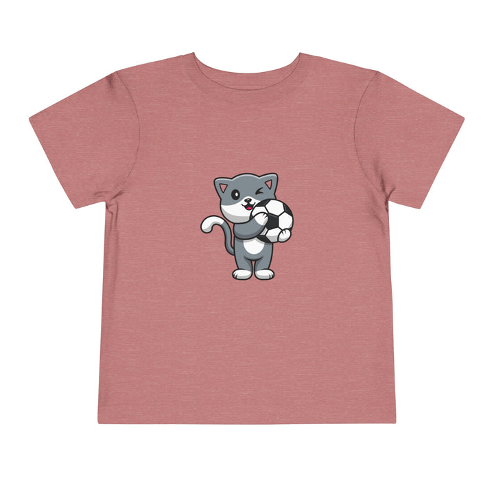 Soccer Cat Toddler Tee - Happy Little Kitty