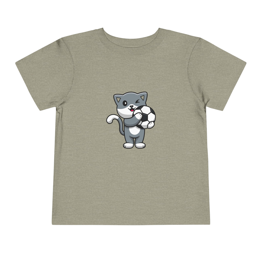 Soccer Cat Toddler Tee - Happy Little Kitty