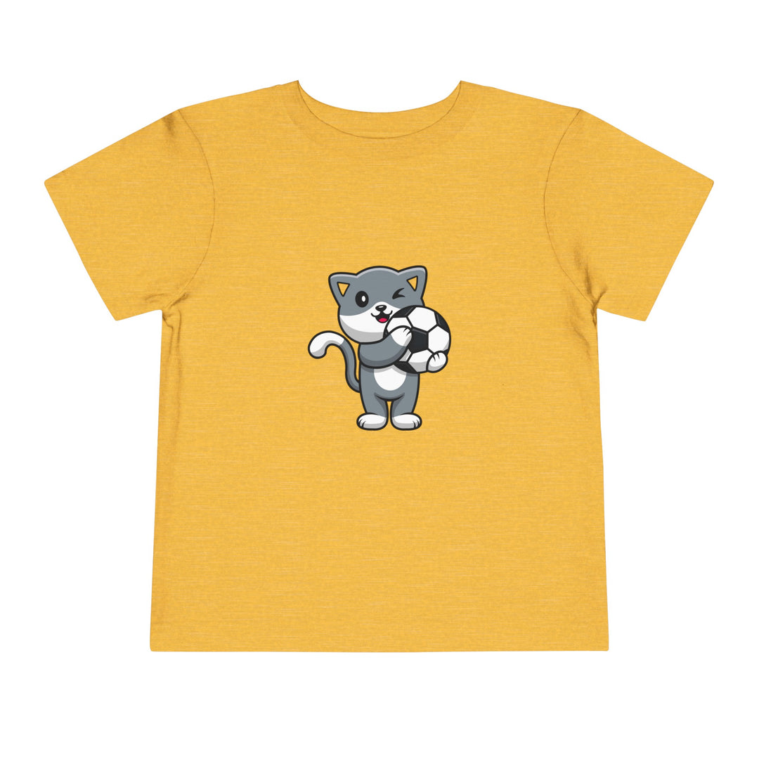 Soccer Cat Toddler Tee - Happy Little Kitty