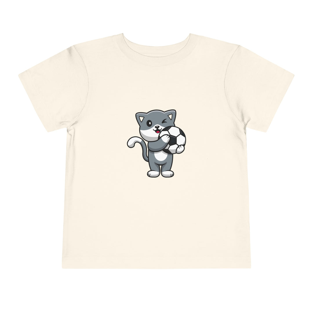 Soccer Cat Toddler Tee - Happy Little Kitty