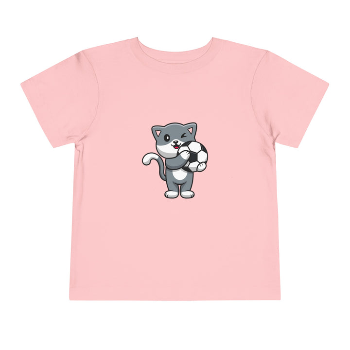 Soccer Cat Toddler Tee - Happy Little Kitty