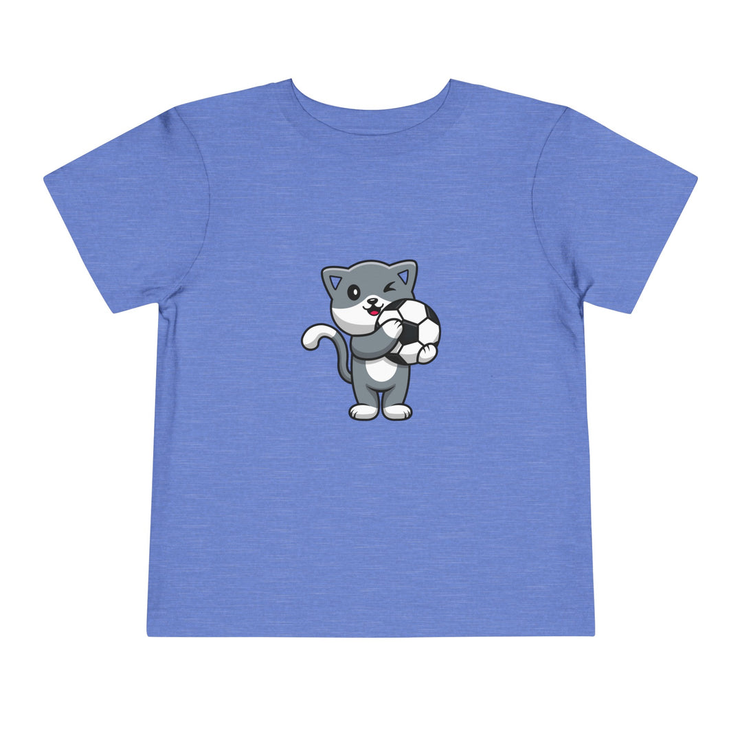 Soccer Cat Toddler Tee - Happy Little Kitty