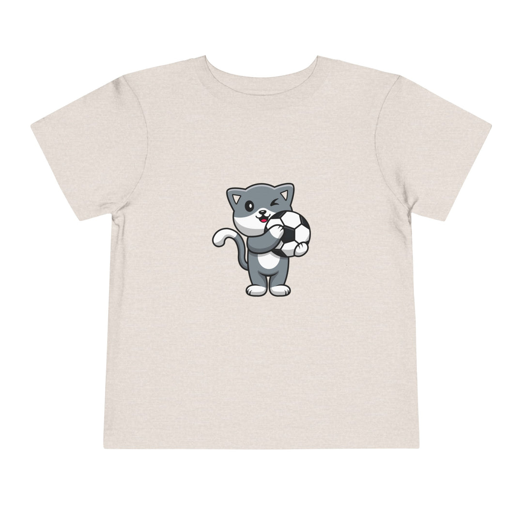 Soccer Cat Toddler Tee - Happy Little Kitty