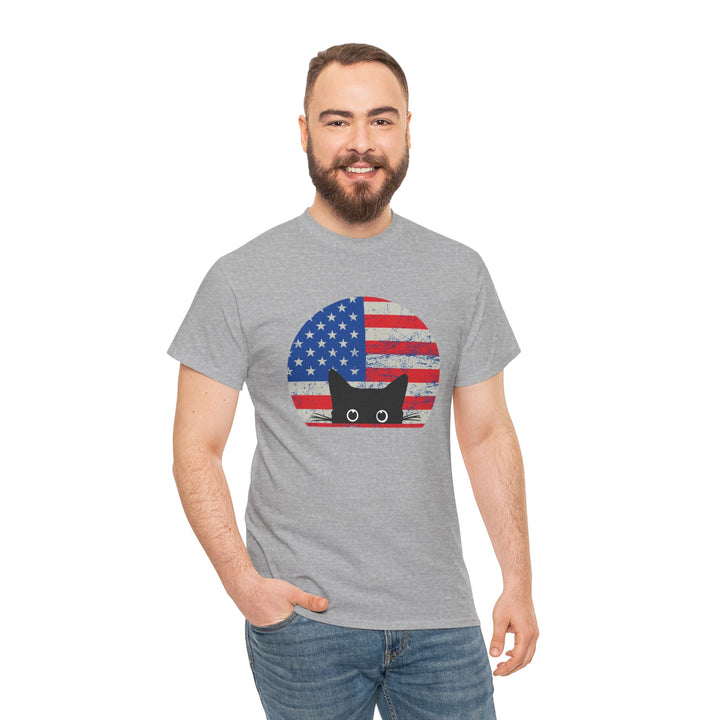 Star Spangled Kitty Cotton Tee- Happy Little Kitty