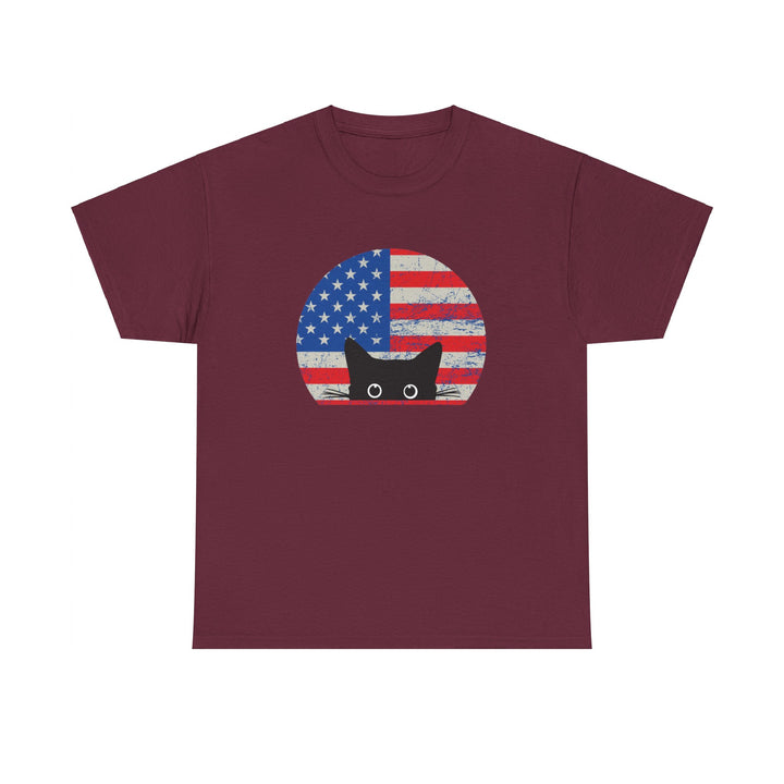 Star Spangled Kitty Cotton Tee- Happy Little Kitty