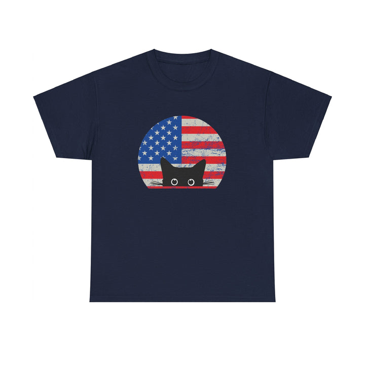 Star Spangled Kitty Cotton Tee- Happy Little Kitty