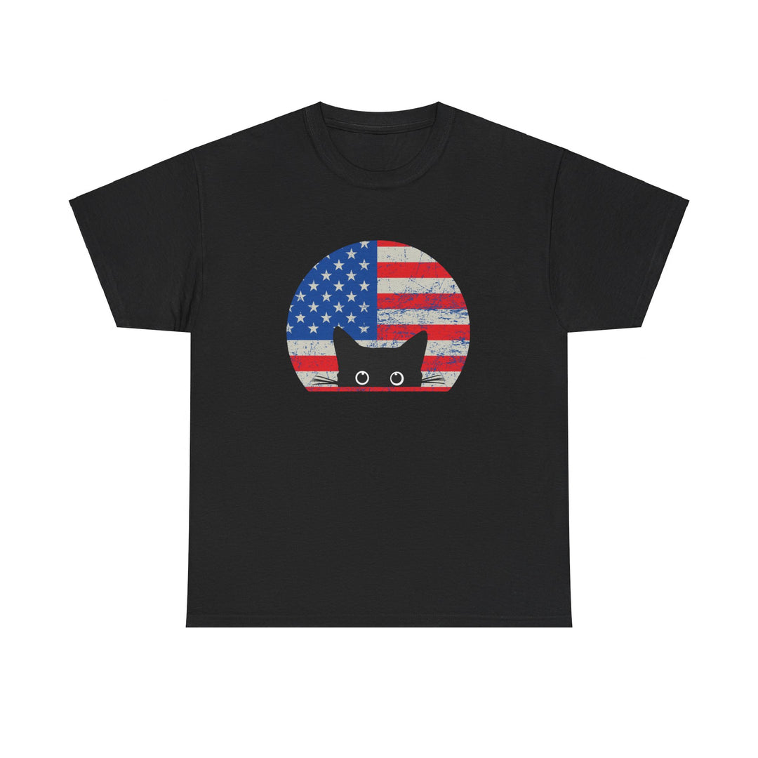 Star Spangled Kitty Cotton Tee- Happy Little Kitty