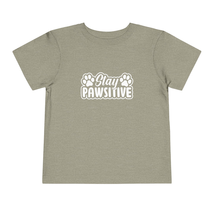 Stay Pawsitive Toddler Tee - Happy Little Kitty
