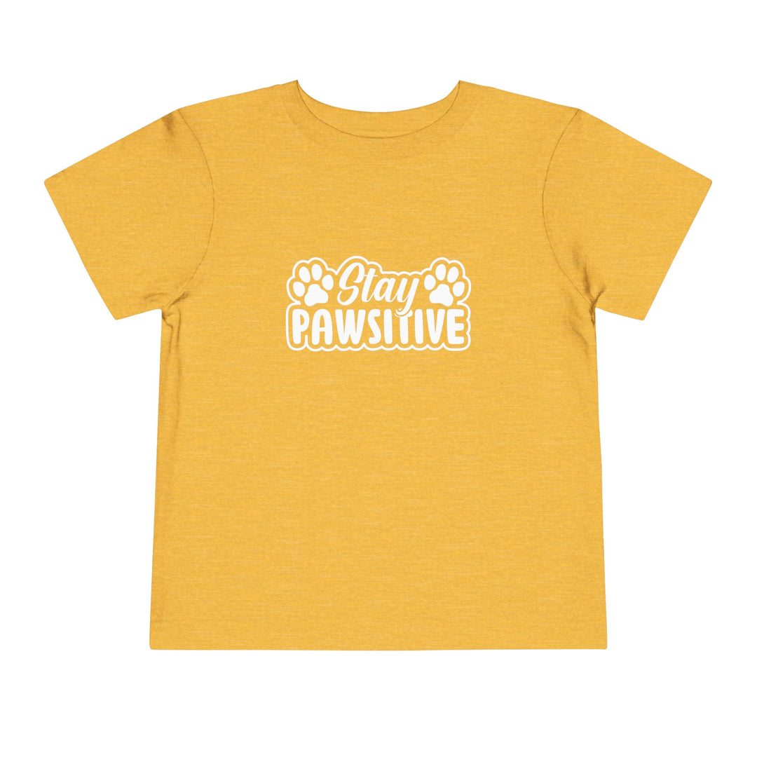 Stay Pawsitive Toddler Tee - Happy Little Kitty
