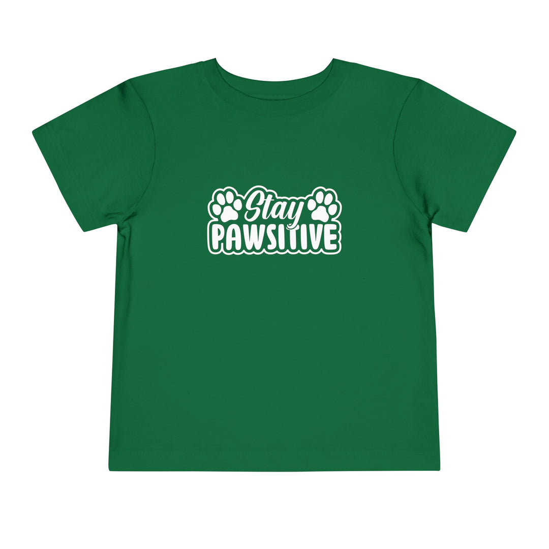 Stay Pawsitive Toddler Tee - Happy Little Kitty