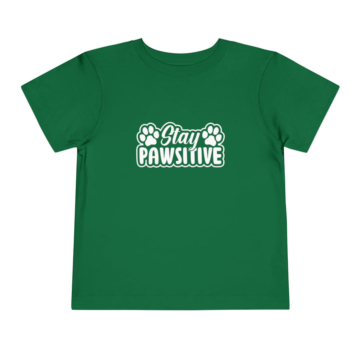 Stay Pawsitive Toddler Tee - Happy Little Kitty