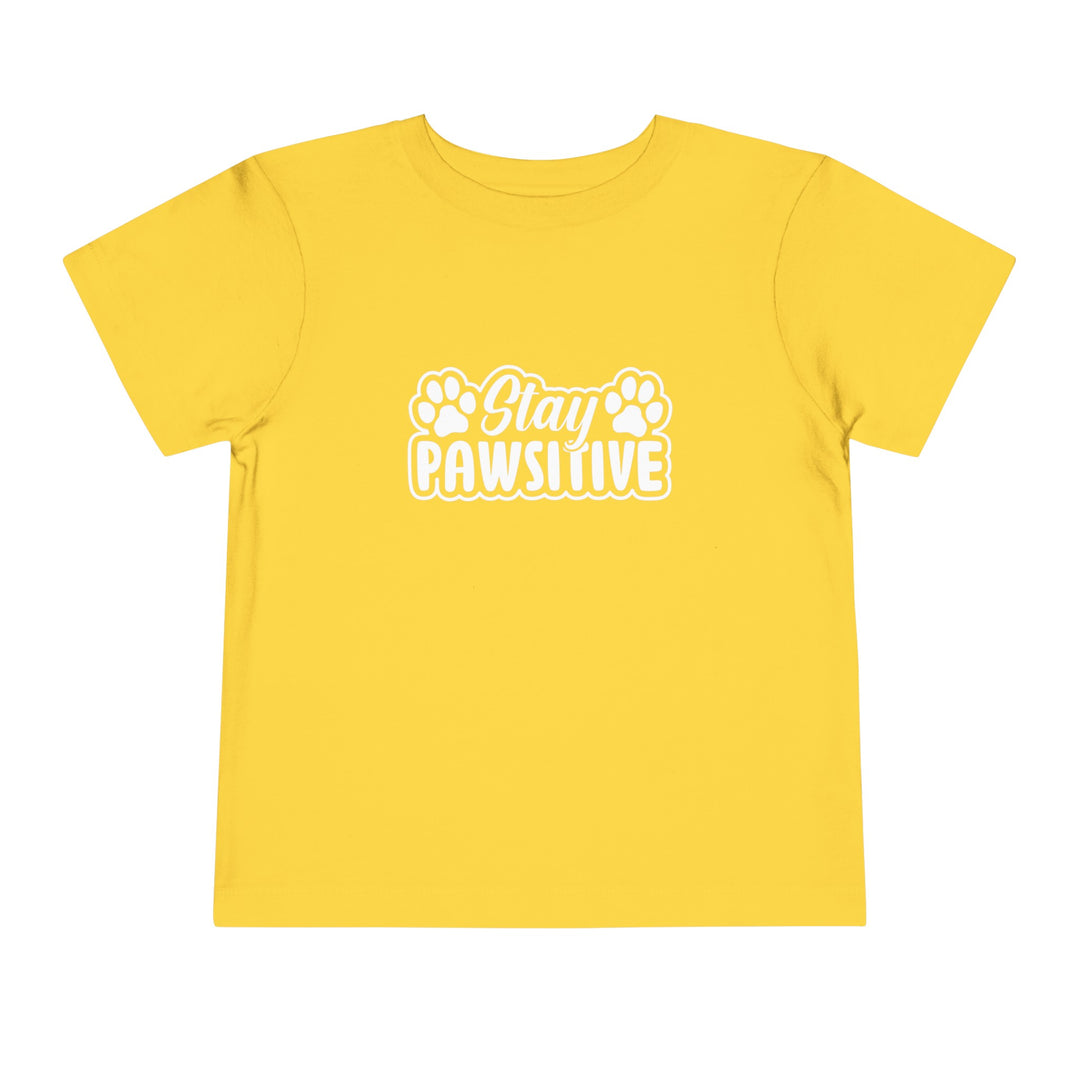 Stay Pawsitive Toddler Tee - Happy Little Kitty