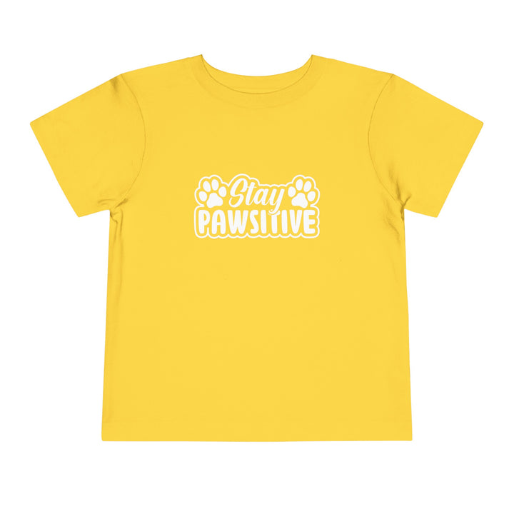 Stay Pawsitive Toddler Tee - Happy Little Kitty