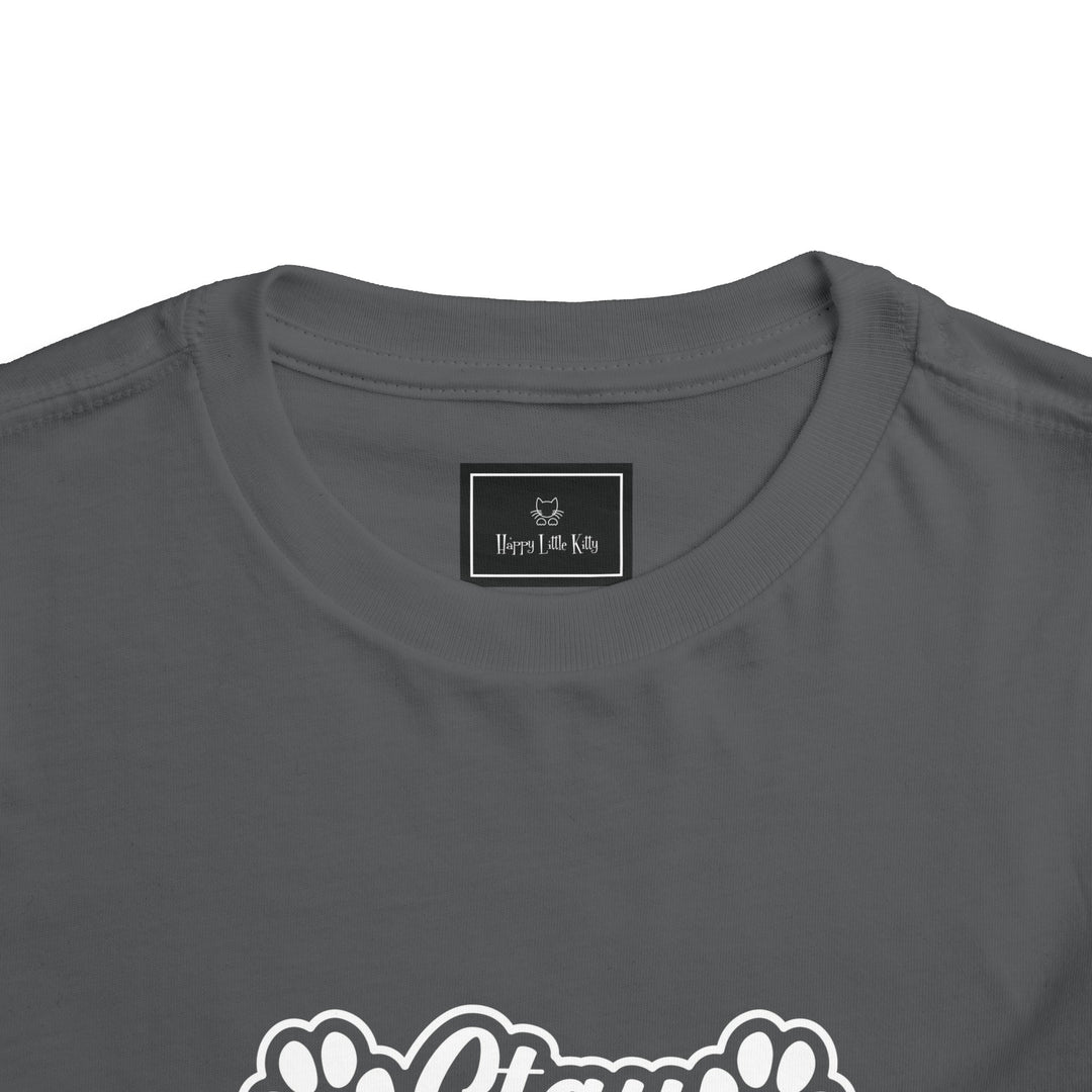 Stay Pawsitive Toddler Tee - Happy Little Kitty