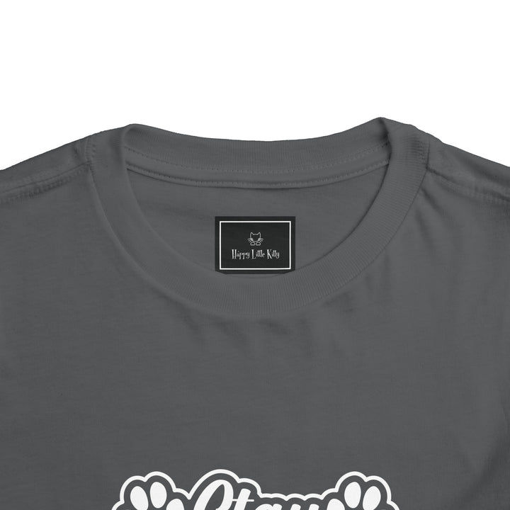 Stay Pawsitive Toddler Tee - Happy Little Kitty