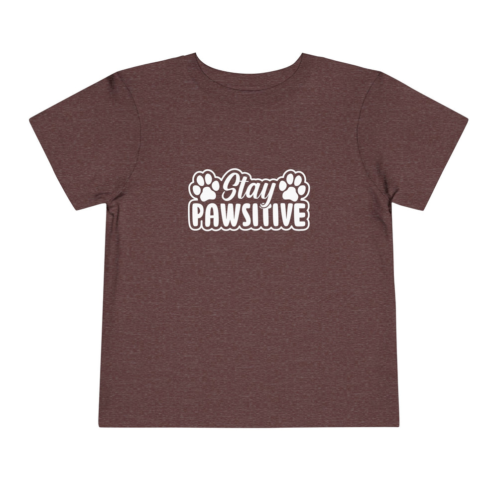 Stay Pawsitive Toddler Tee - Happy Little Kitty