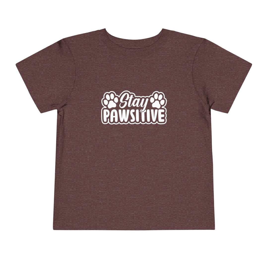 Stay Pawsitive Toddler Tee - Happy Little Kitty
