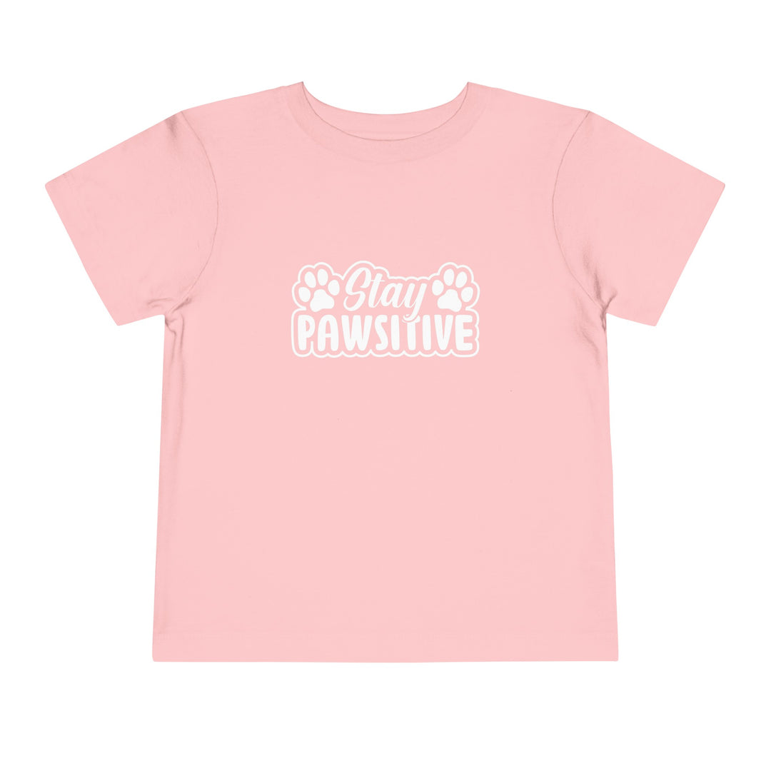 Stay Pawsitive Toddler Tee - Happy Little Kitty