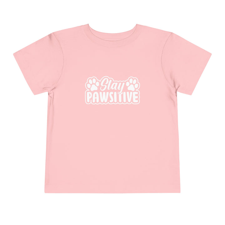 Stay Pawsitive Toddler Tee - Happy Little Kitty