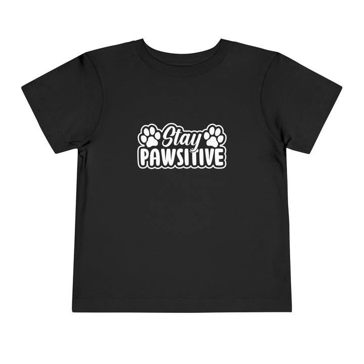 Stay Pawsitive Toddler Tee - Happy Little Kitty