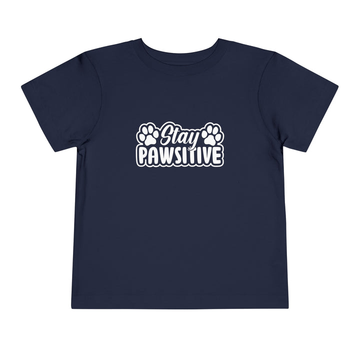 Stay Pawsitive Toddler Tee - Happy Little Kitty