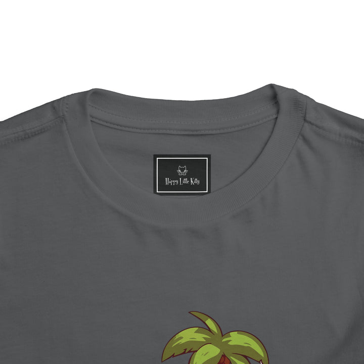 Tropical Cat Toddler Tee- Happy Little Kitty