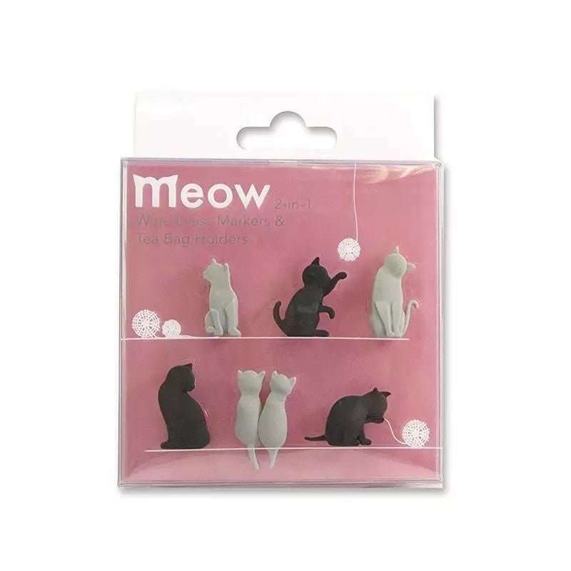 A-Meow-zing Time Wine Charms- Happy Little Kitty
