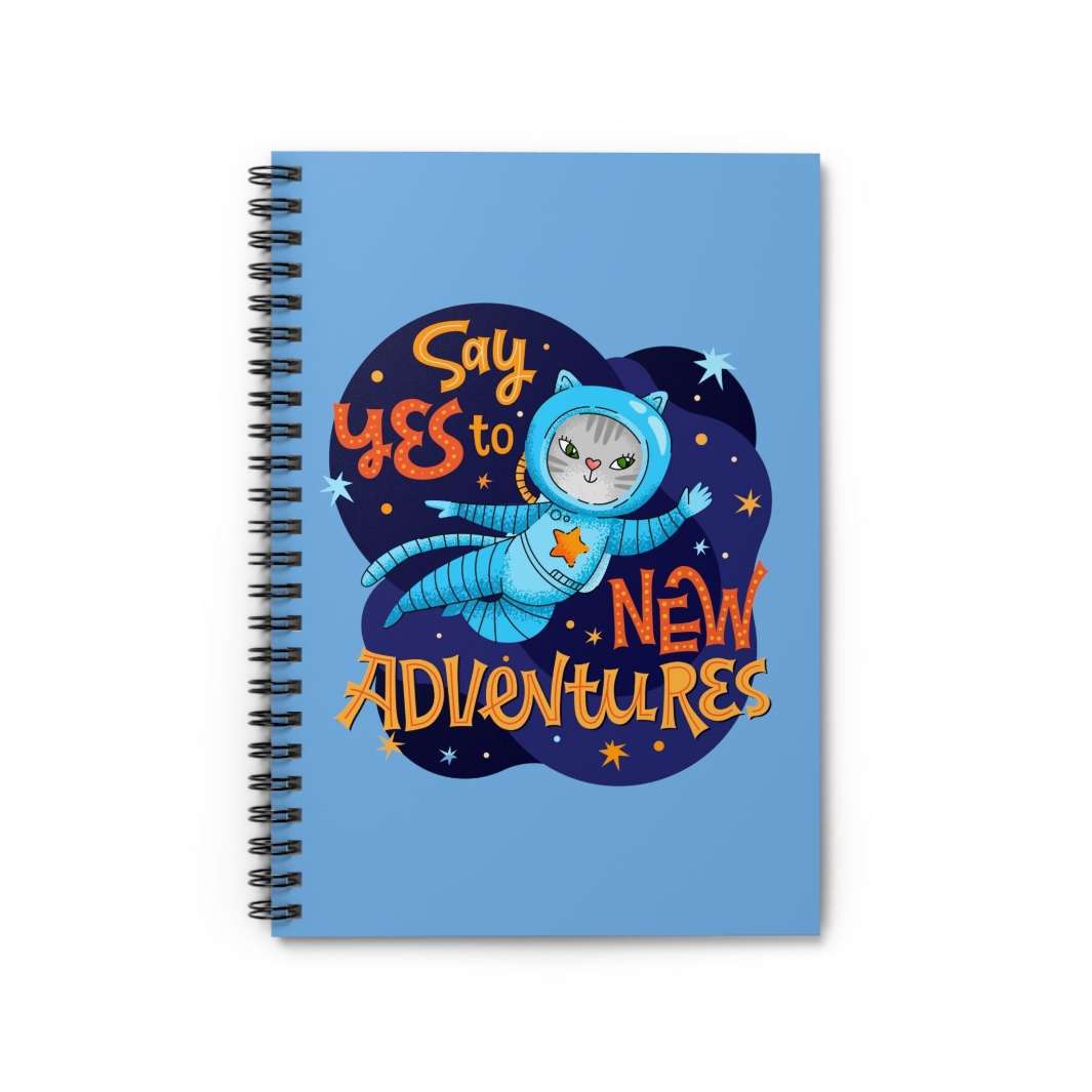 Adventure Kitty Spiral Notebook - Happy Little Kitty