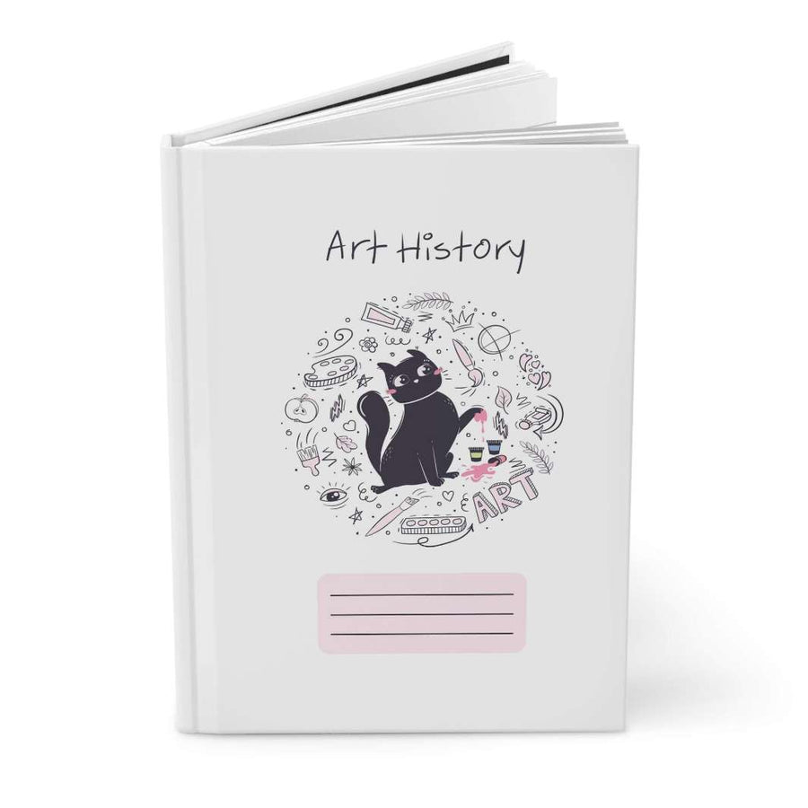 Art History Cat Hardcover Journal - Happy Little Kitty