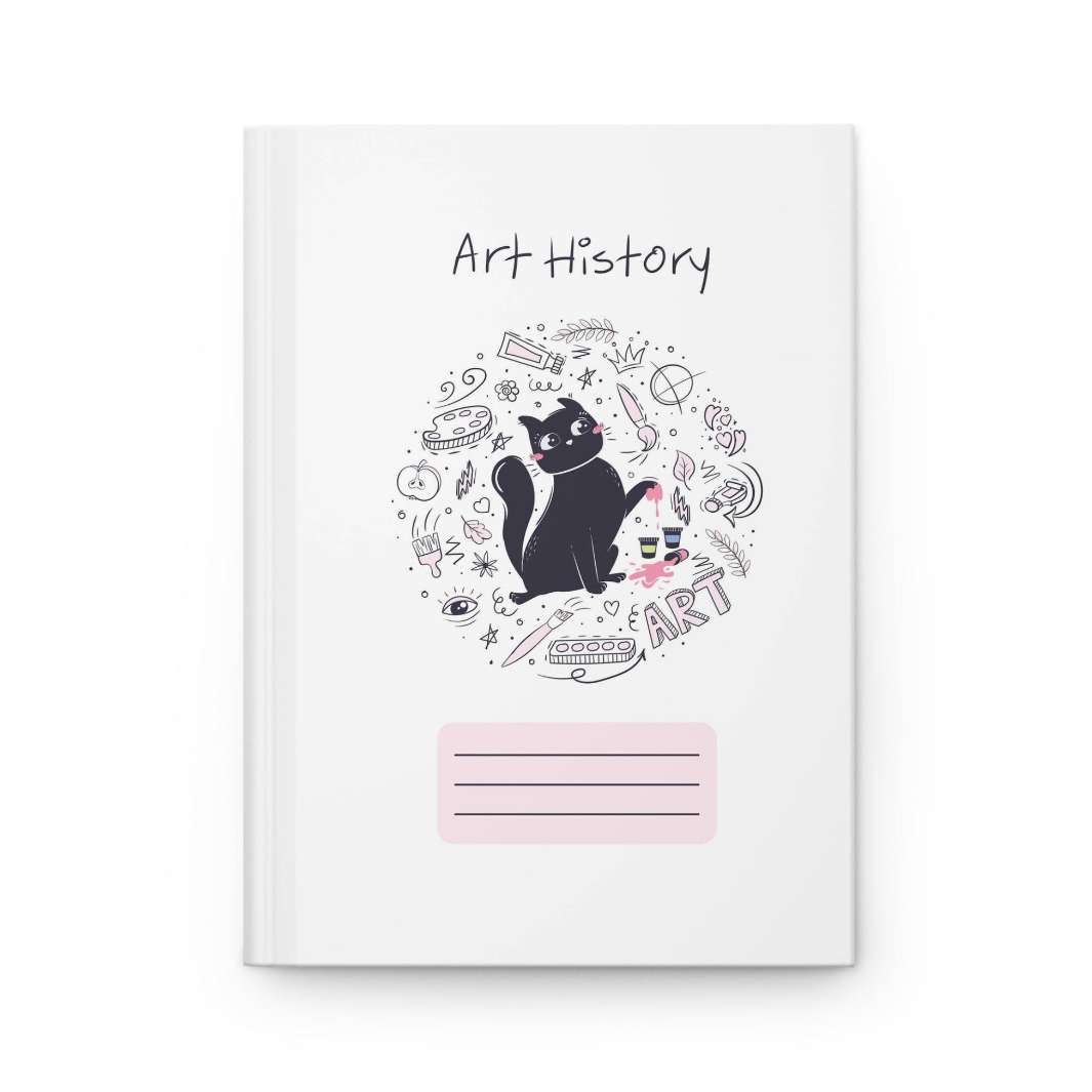 Art History Cat Hardcover Journal - Happy Little Kitty