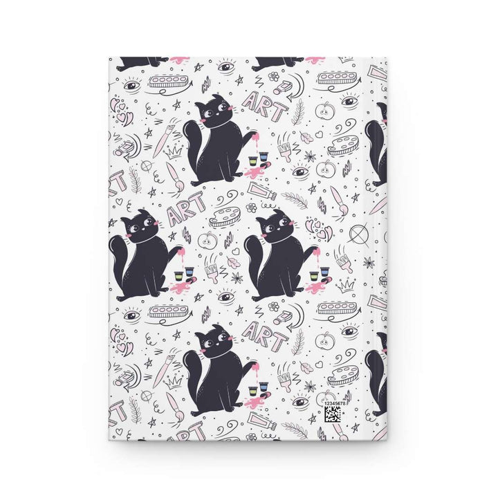 Art Lover Cat Hardcover Journal - Happy Little Kitty
