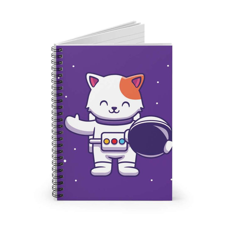 Astronaut Cat Spiral Notebook - Happy Little Kitty